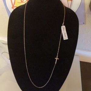 Goldtone necklace with religious cross